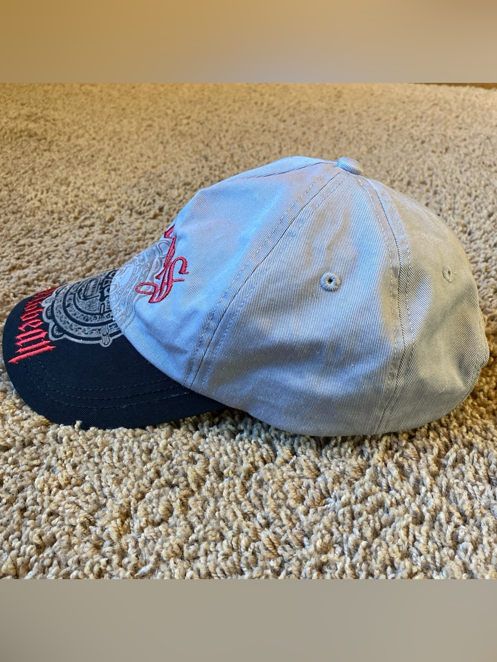 Disney Store Pirates Of The Caribbean 100% Cotton Baseball Cap Hat Black Gray - Picture 4 of 7